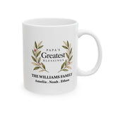 Personalized Papa Mug Custom Family Name Coffee Mug Grandkids Names Gift for Papa