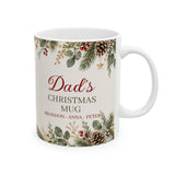 Personalized Dad or Mom Christmas Mug with Kids' Names