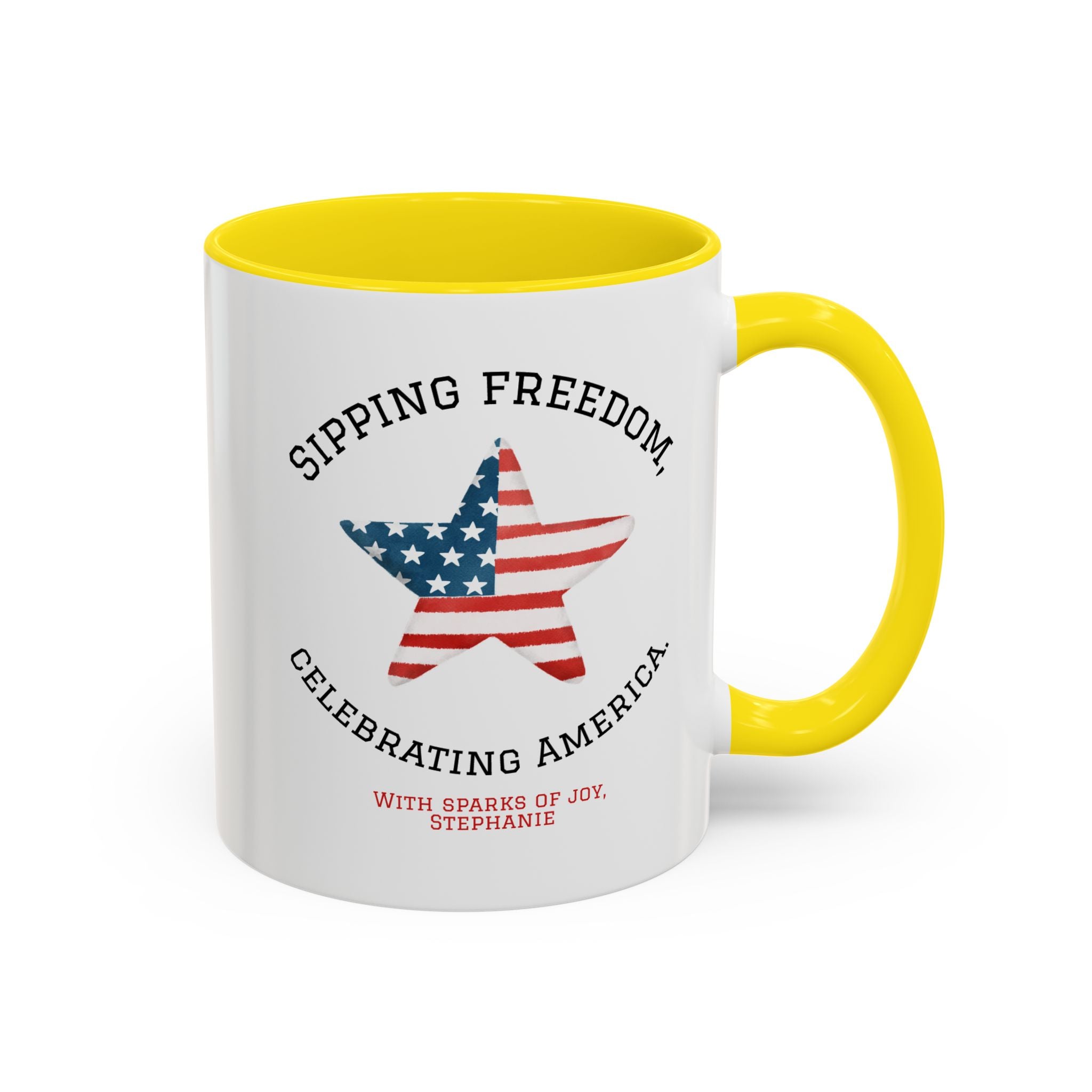 Personalized 4th of July Custom Name Independence Day Patriotic Gift Mug