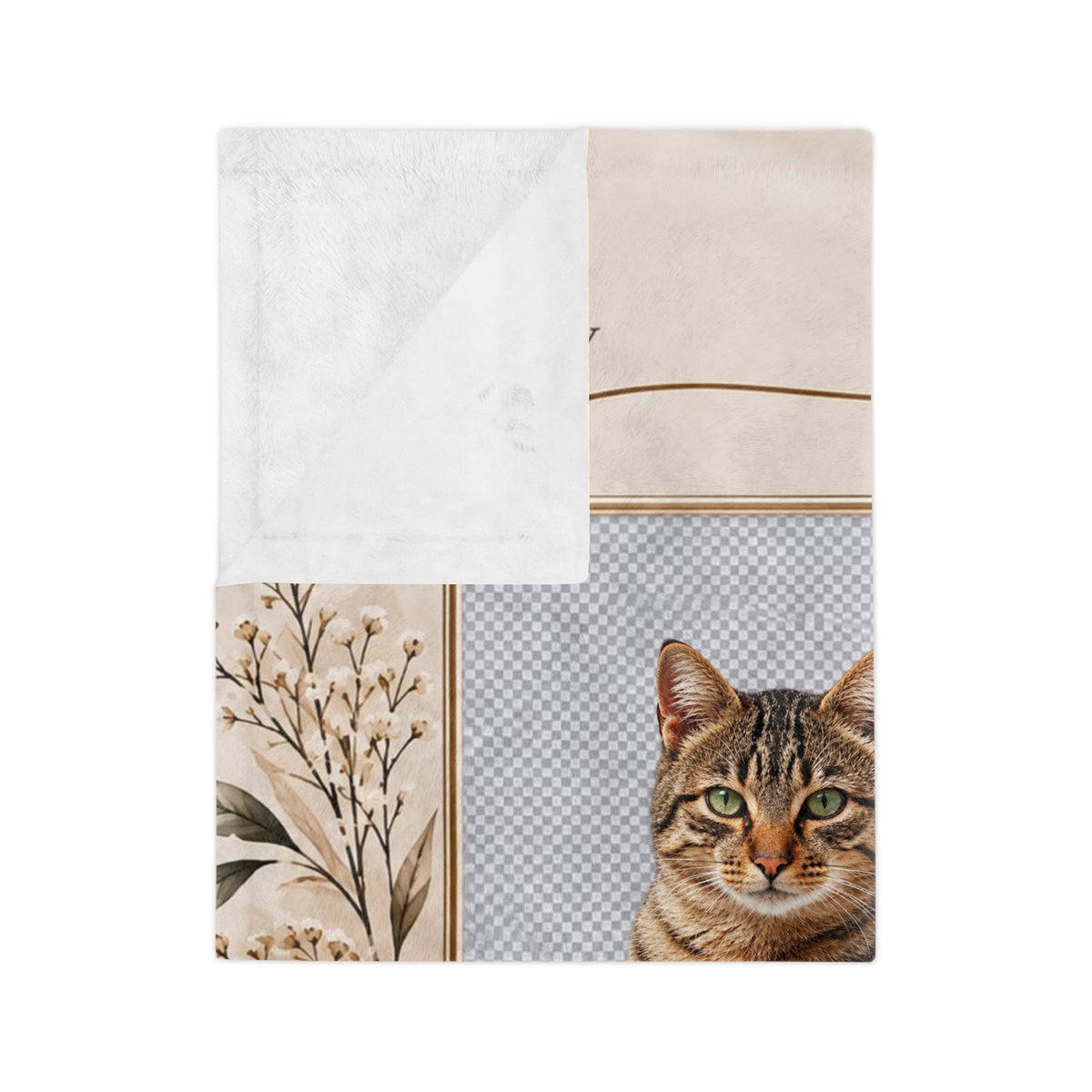 Personalized Cat Photo Blanket Custom Cat Name Cat Lover Keepsake Gift