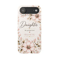 Personalized Daughter Custom Name Floral Slim Phone Case Gift for Daughter
