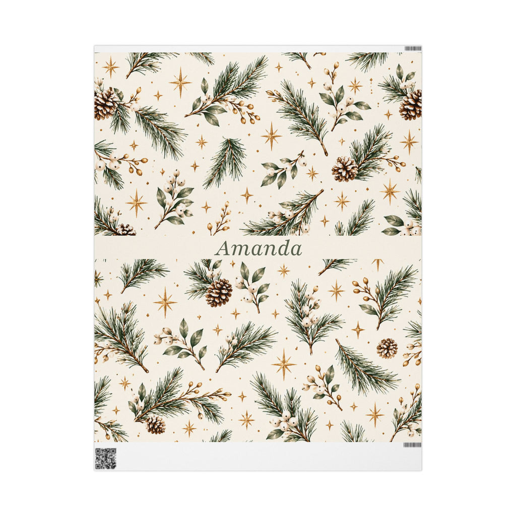 Personalized Christmas Wrapping Paper with Name