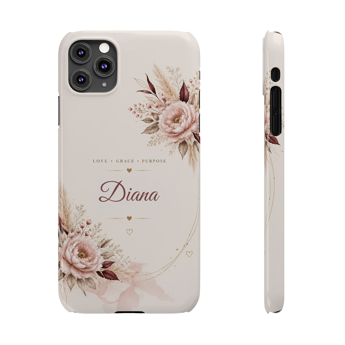 Love Grace Purpose Floral Name Phone Case – view 2