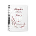 Personalized Name Spiral Notebook Custom Goal Journal Motivational Gift for Her