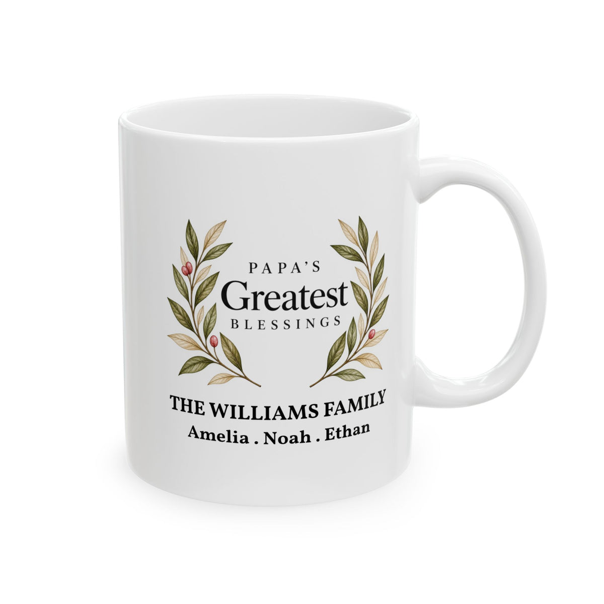 Personalized Papa Mug Custom Family Name Coffee Mug Grandkids Names Gift for Papa