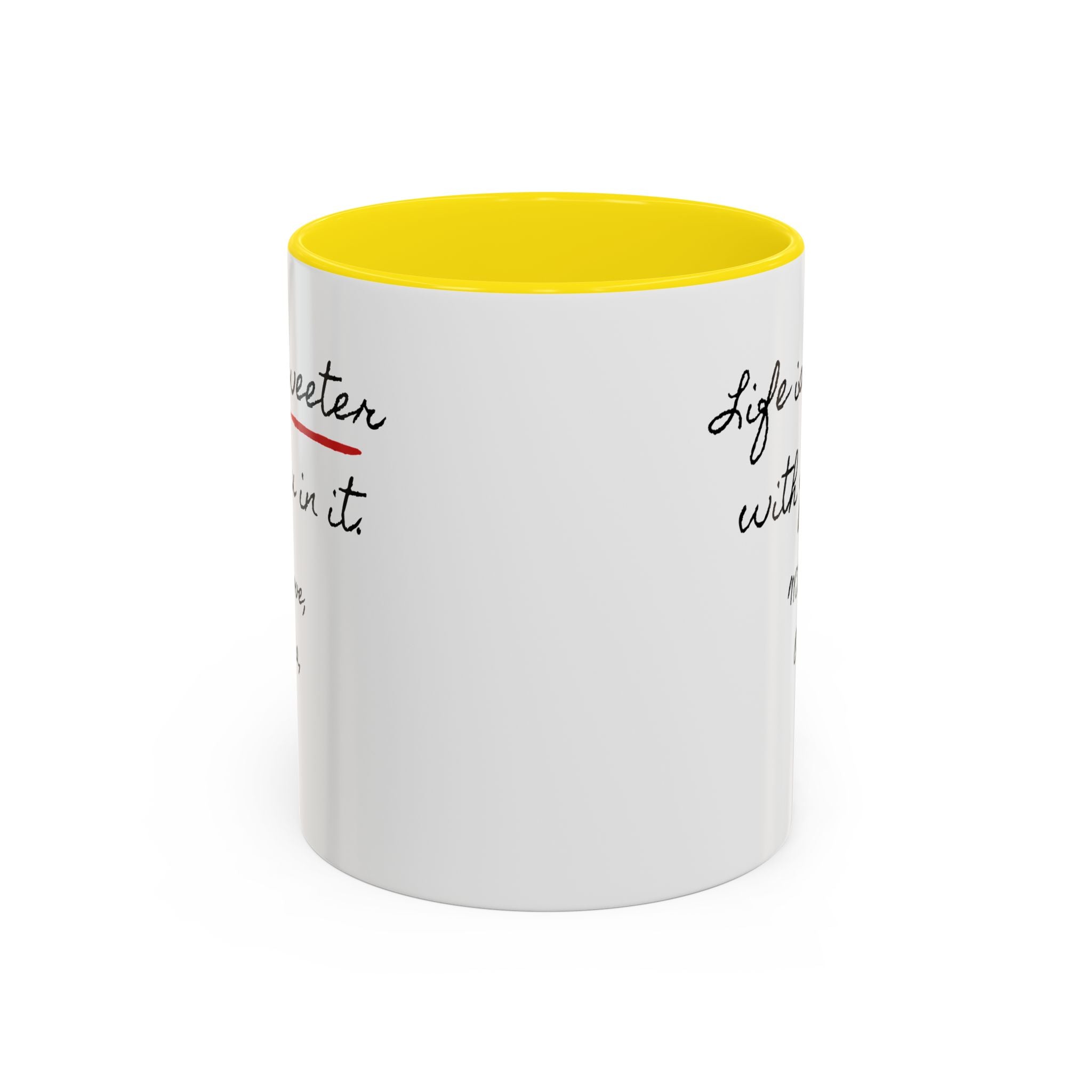 Copy of Personalized Heart Coffee Mug — "[Name], you’re the woman who makes my heart smile" (Accent 11/15oz)