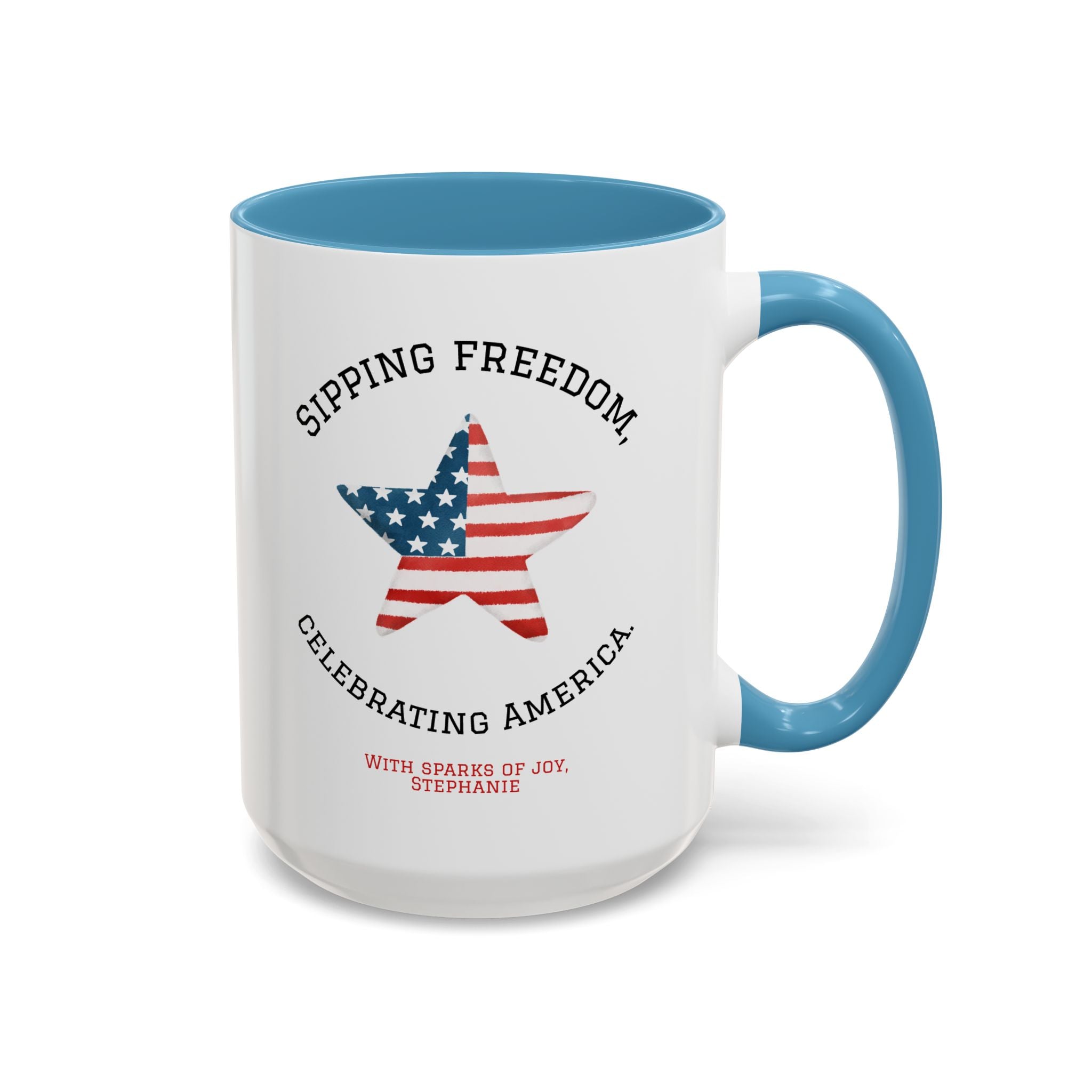 Personalized 4th of July Custom Name Independence Day Patriotic Gift Mug