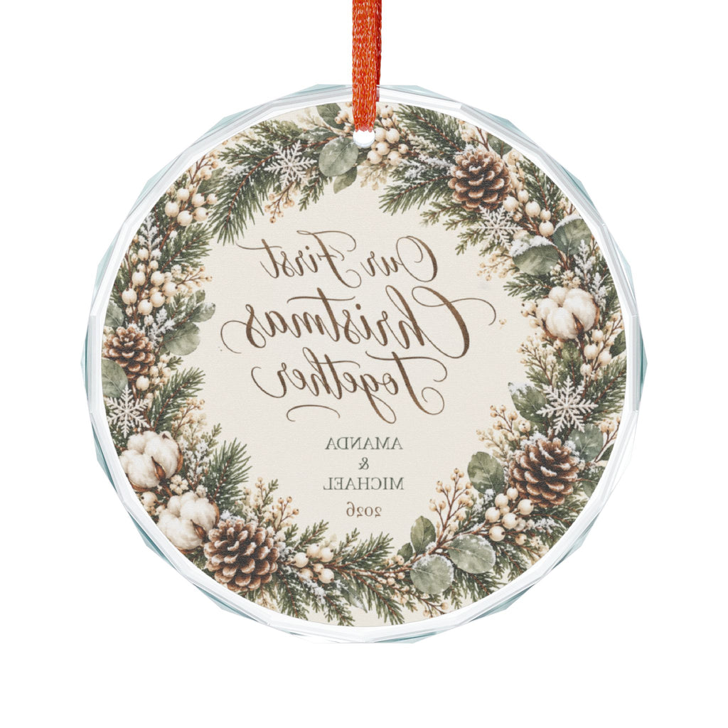 Our First Christmas Together Personalized Newlywed Ornament Wedding Gift