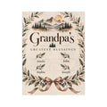 Personalized Grandpa Blanket Custom Grandkids Names Gift from Grandchildren