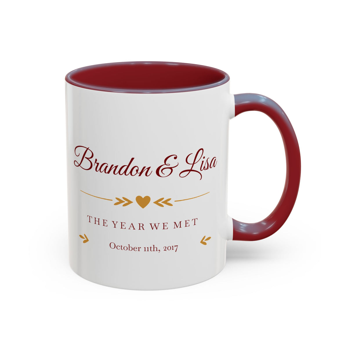 The Year We Met Mug, Couple Names and Date – view 5