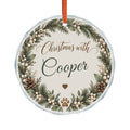 Personalized Pet Name Glass Ornament Christmas Keepsake