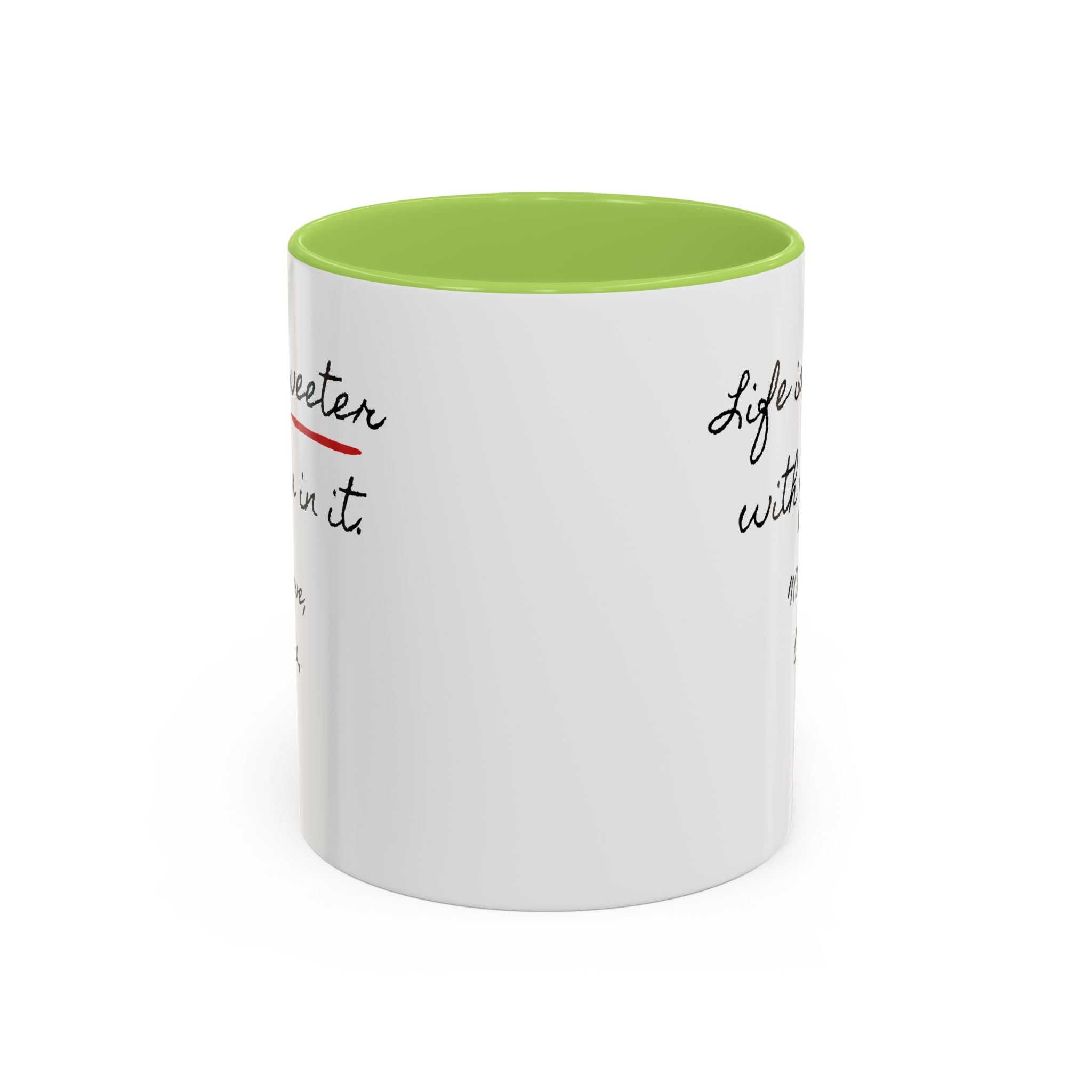 Copy of Personalized Heart Coffee Mug — "[Name], you’re the woman who makes my heart smile" (Accent 11/15oz)