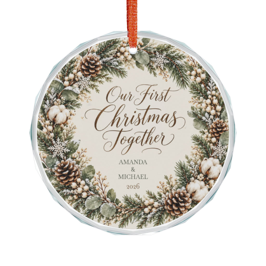 Our First Christmas Together Personalized Newlywed Ornament Wedding Gift