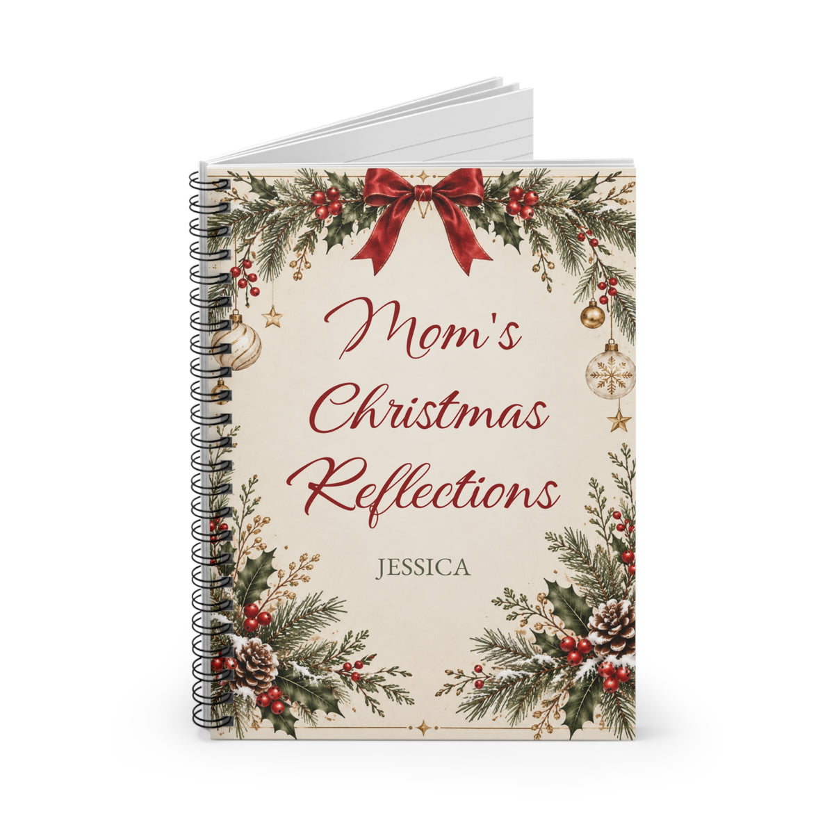 Mom Christmas Journal with Name – view 2