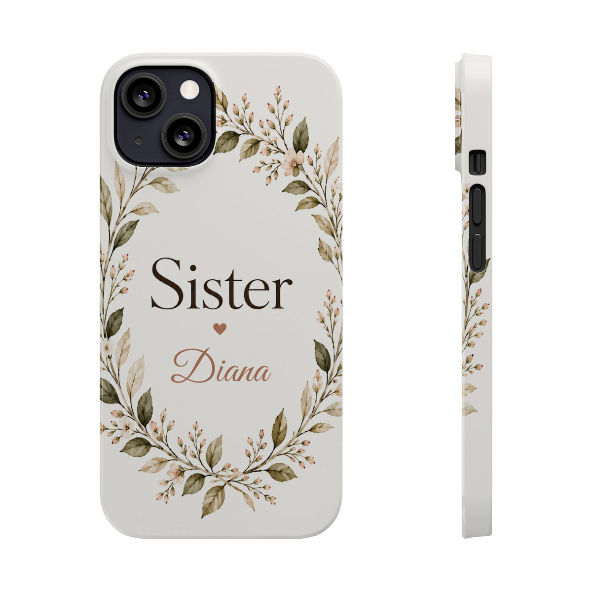 Personalized Sister Phone Case, Floral – view 3