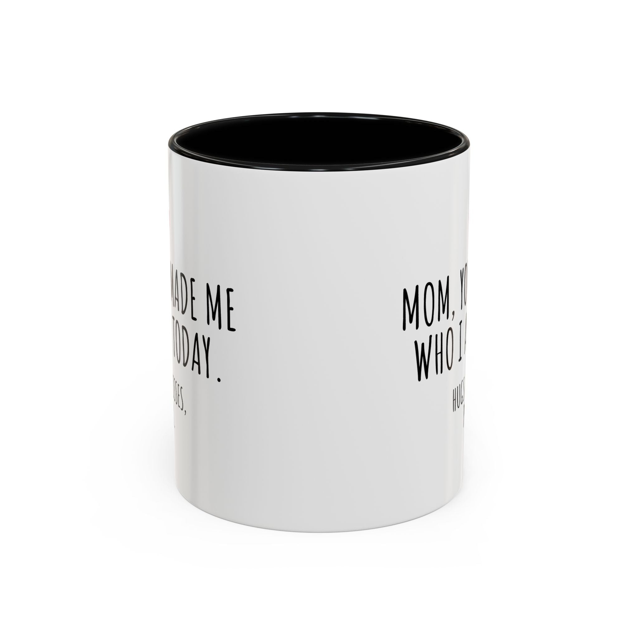 Copy of Personalized Heart Coffee Mug — "[Name], you’re the woman who makes my heart smile" (Accent 11/15oz)
