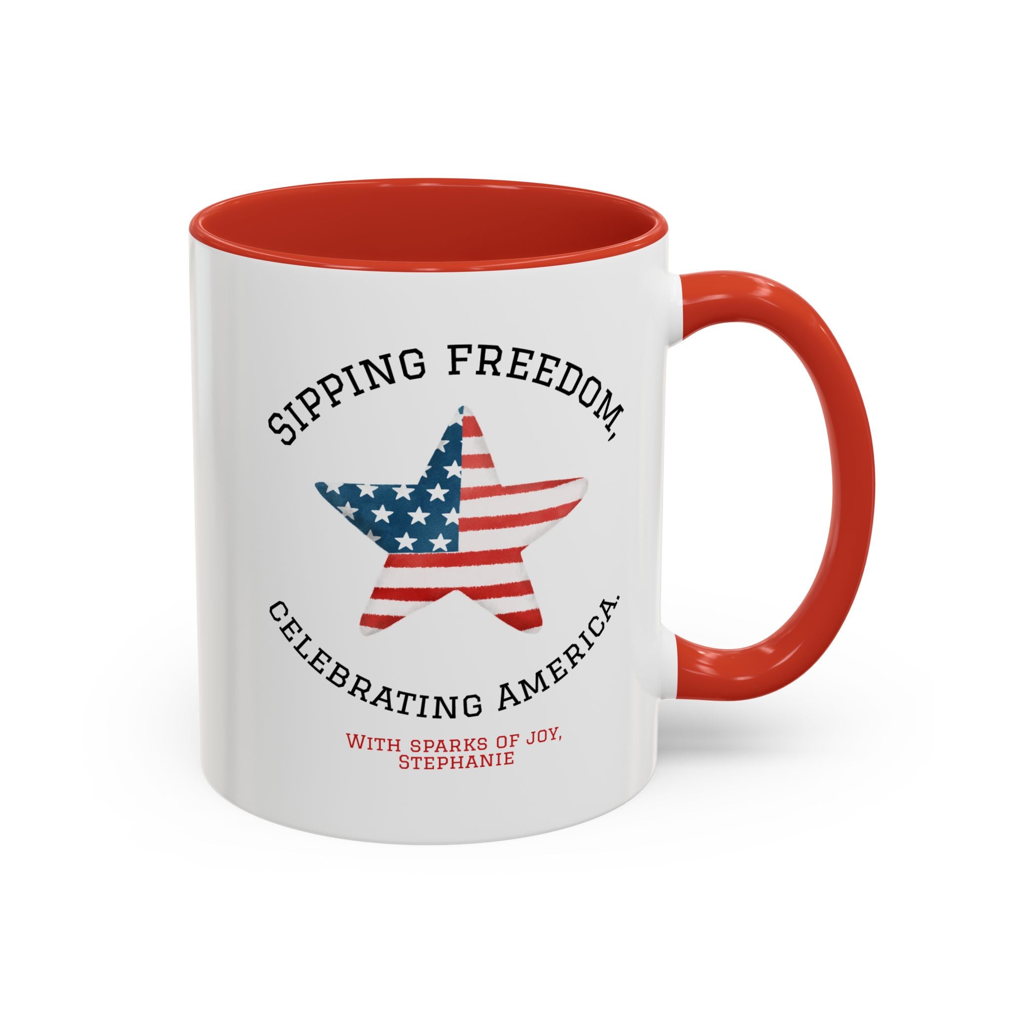 Personalized 4th of July Custom Name Independence Day Patriotic Gift Mug