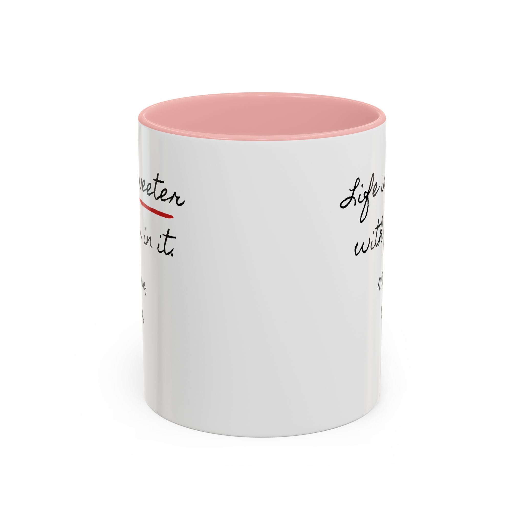 Copy of Personalized Heart Coffee Mug — "[Name], you’re the woman who makes my heart smile" (Accent 11/15oz)