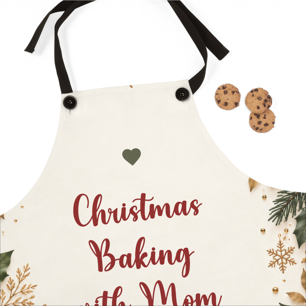Mom Christmas Apron with Custom Name – view 2