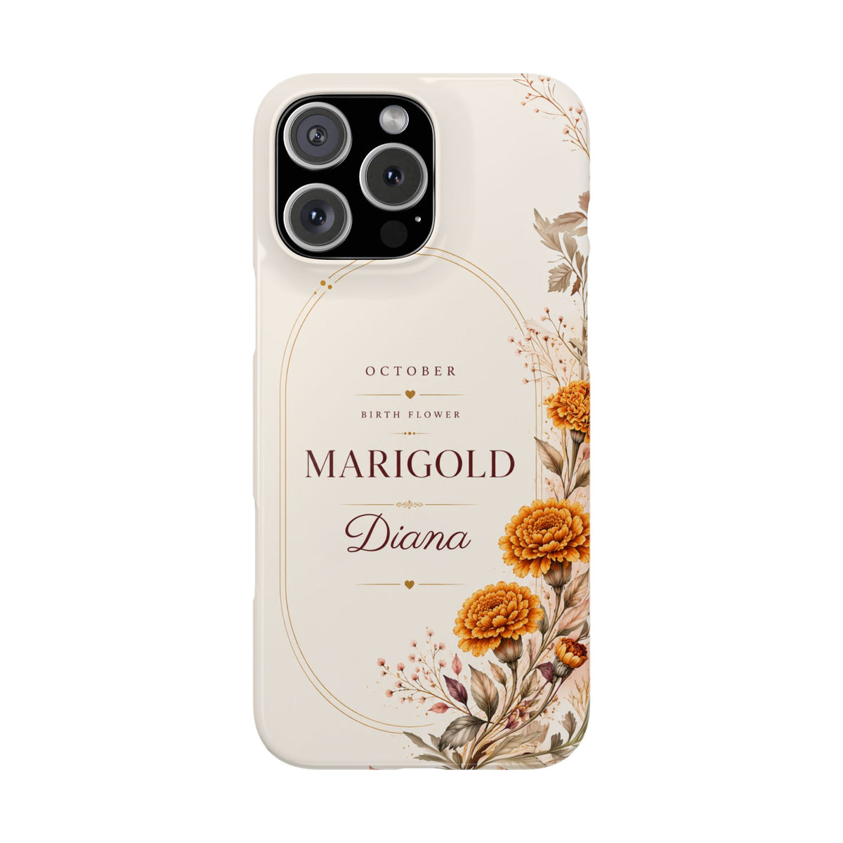 October Birth Flower Phone Case, Marigold – view 13