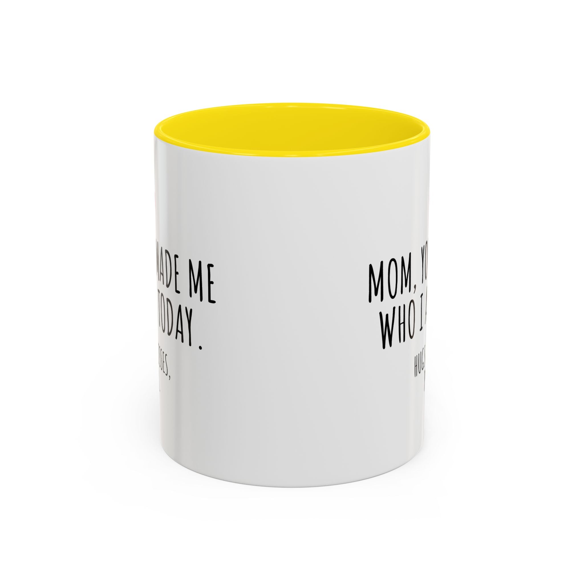 Copy of Personalized Heart Coffee Mug — "[Name], you’re the woman who makes my heart smile" (Accent 11/15oz)