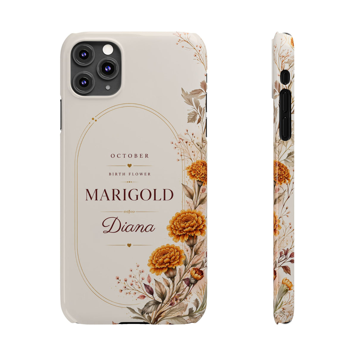 October Birth Flower Phone Case, Marigold – view 2