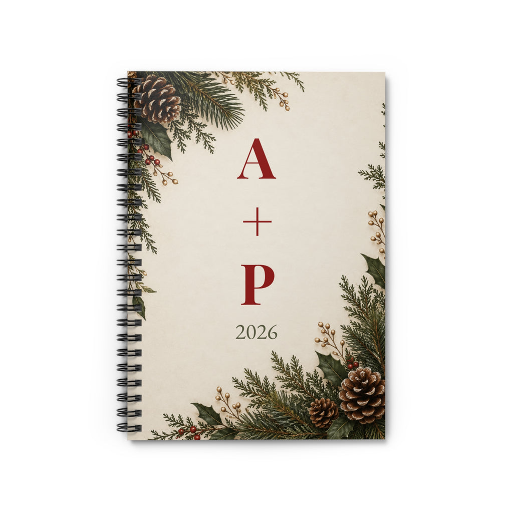 Couples Christmas Journal with Initials