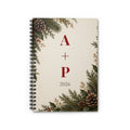 Couples Christmas Journal with Initials