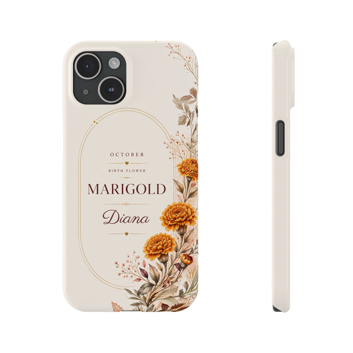 October Birth Flower Phone Case, Marigold – view 9