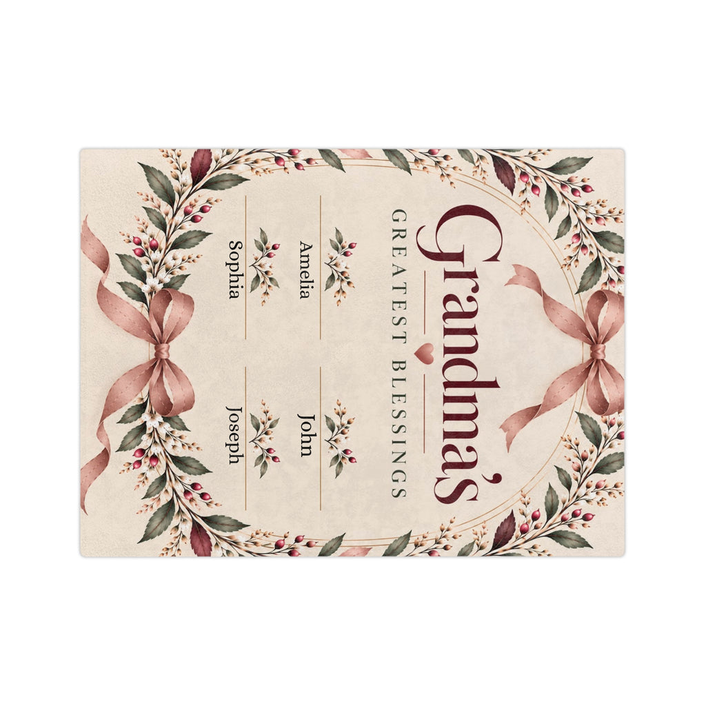 Personalized Grandma Blanket Custom Grandkids Names Grandma Gift from Grandchildren