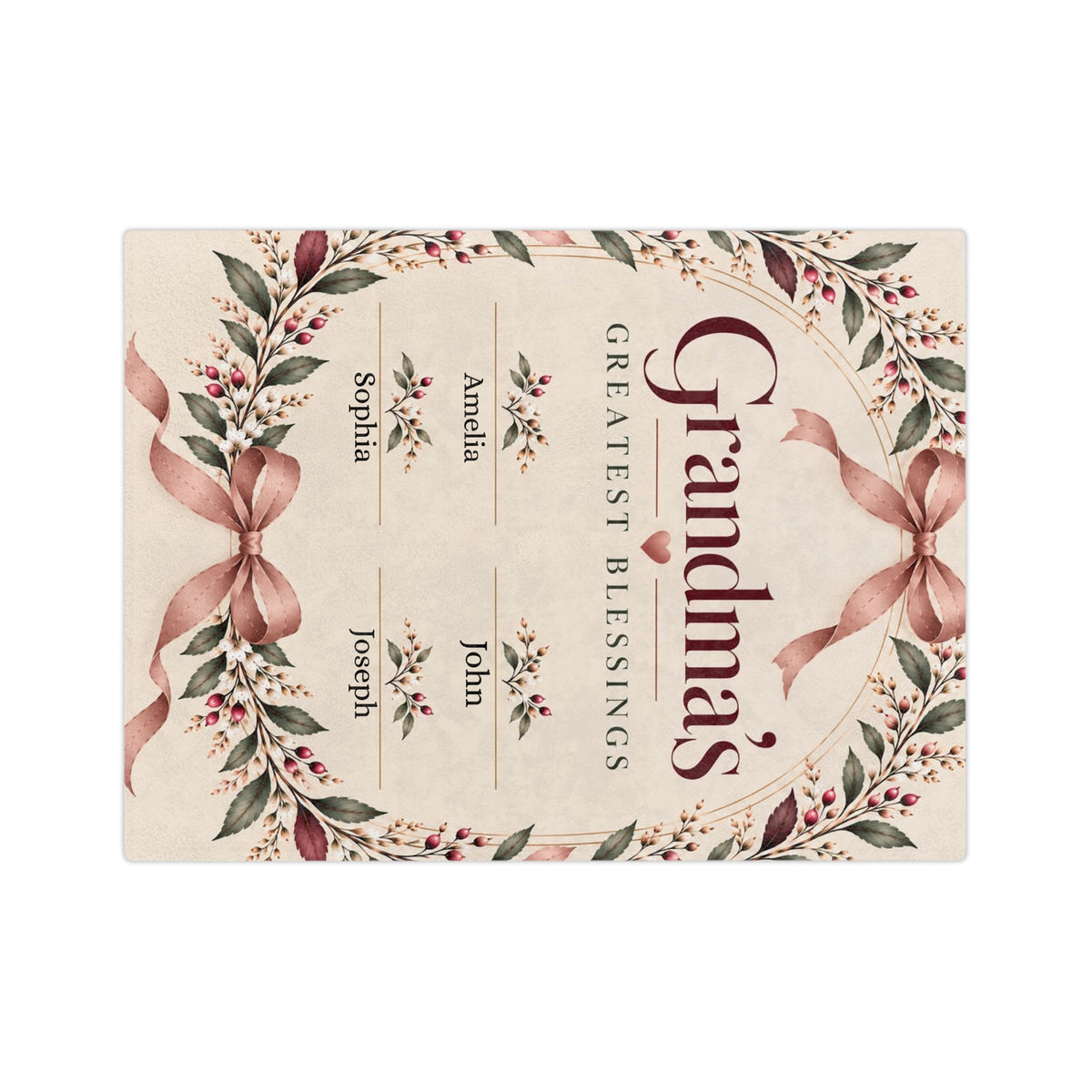 Personalized Grandma Blanket Custom Grandkids Names Grandma Gift from Grandchildren
