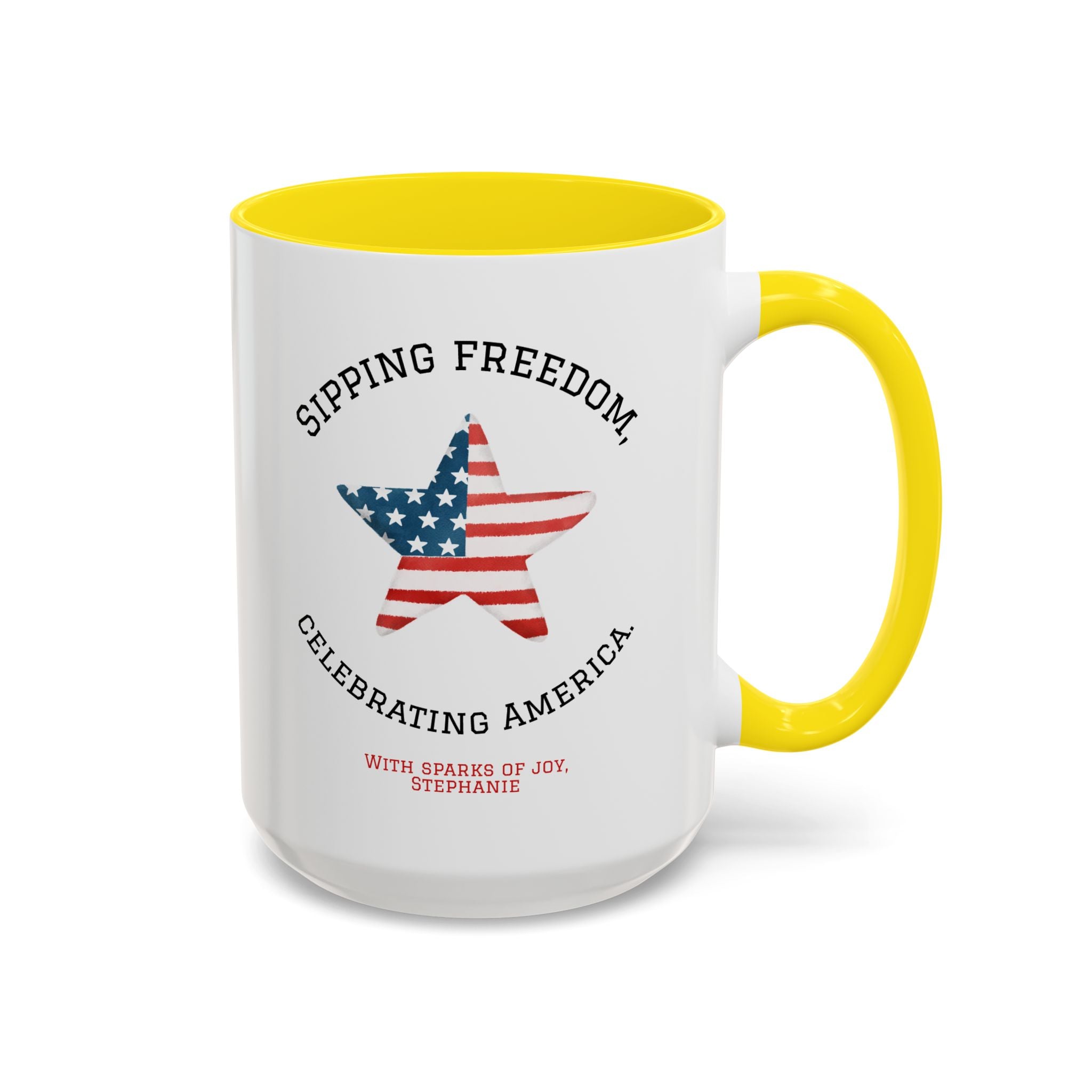 Personalized 4th of July Custom Name Independence Day Patriotic Gift Mug