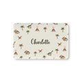 Personalized Name Dinosaur Baby Fitted Crib Sheet