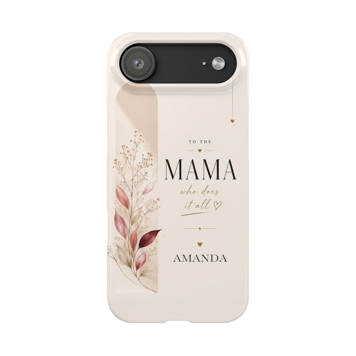 Personalized Mama Custom Name Floral Slim Phone Case Gift for Mom