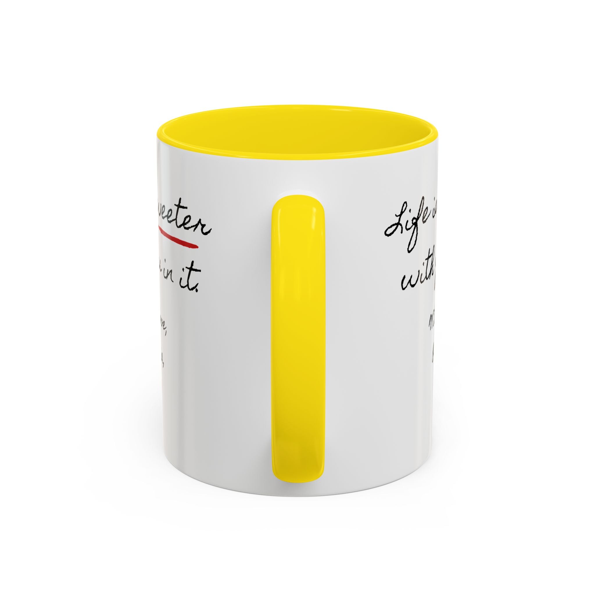 Copy of Personalized Heart Coffee Mug — "[Name], you’re the woman who makes my heart smile" (Accent 11/15oz)