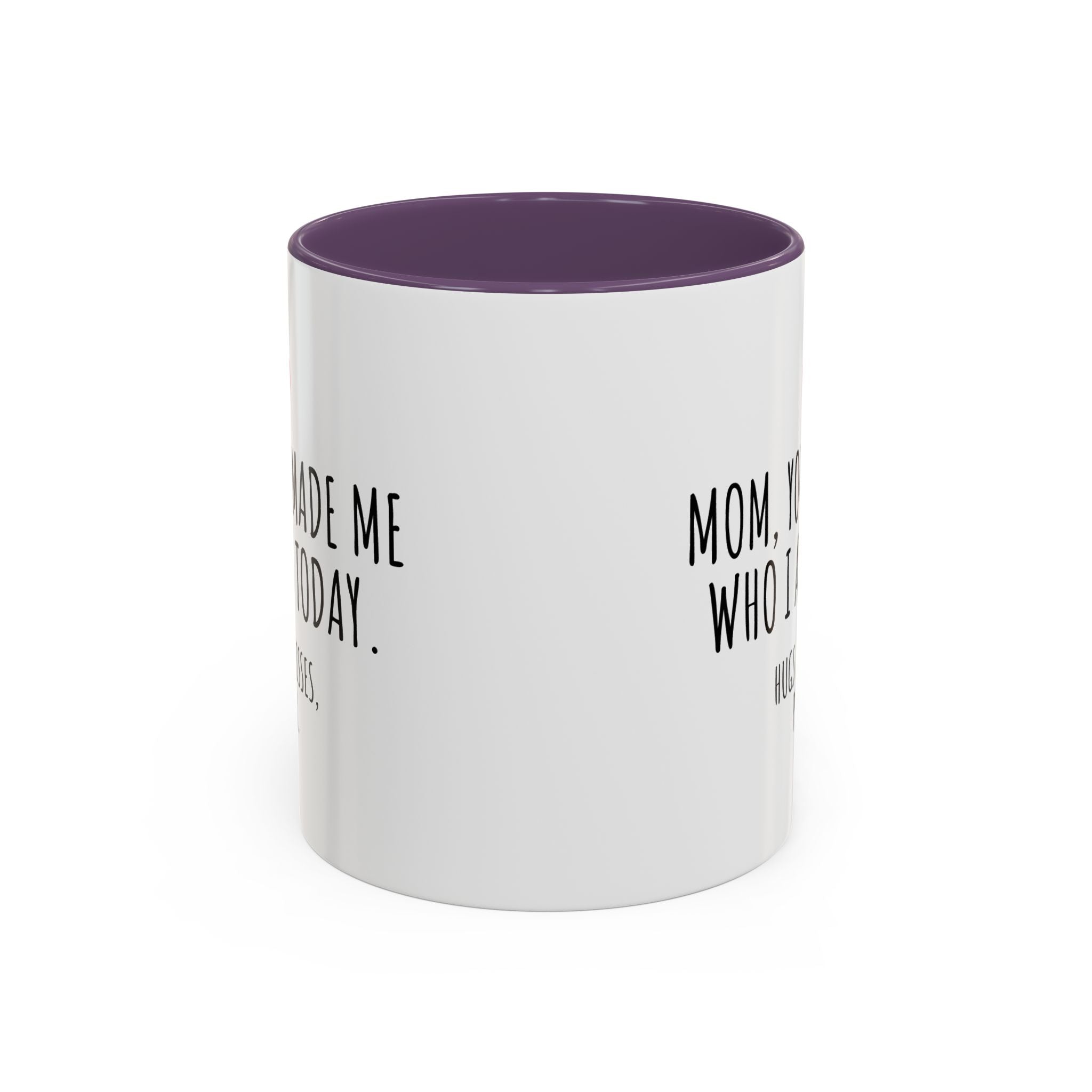 Copy of Personalized Heart Coffee Mug — "[Name], you’re the woman who makes my heart smile" (Accent 11/15oz)