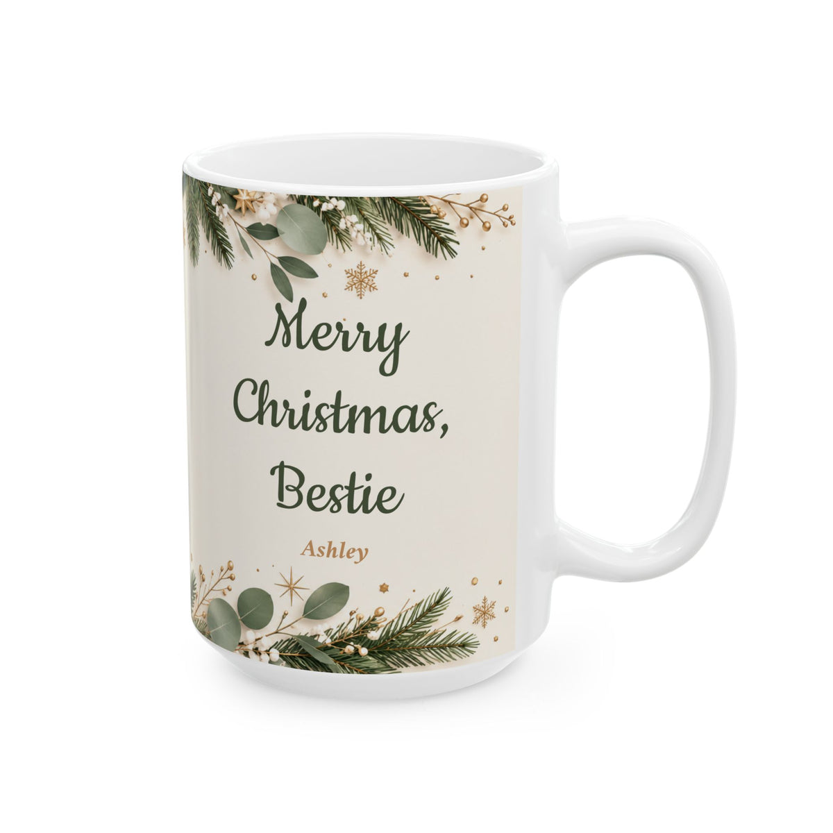 Merry Christmas Bestie Mug with Name – view 2