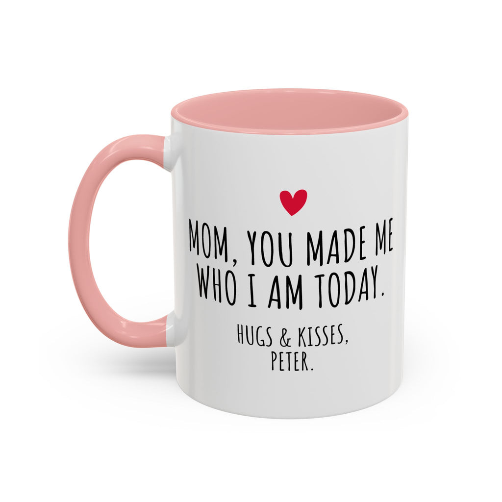 Copy of Personalized Heart Coffee Mug — "[Name], you’re the woman who makes my heart smile" (Accent 11/15oz)