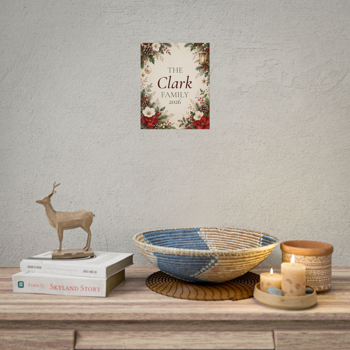Family Christmas Print, Family Name and Year – view 3