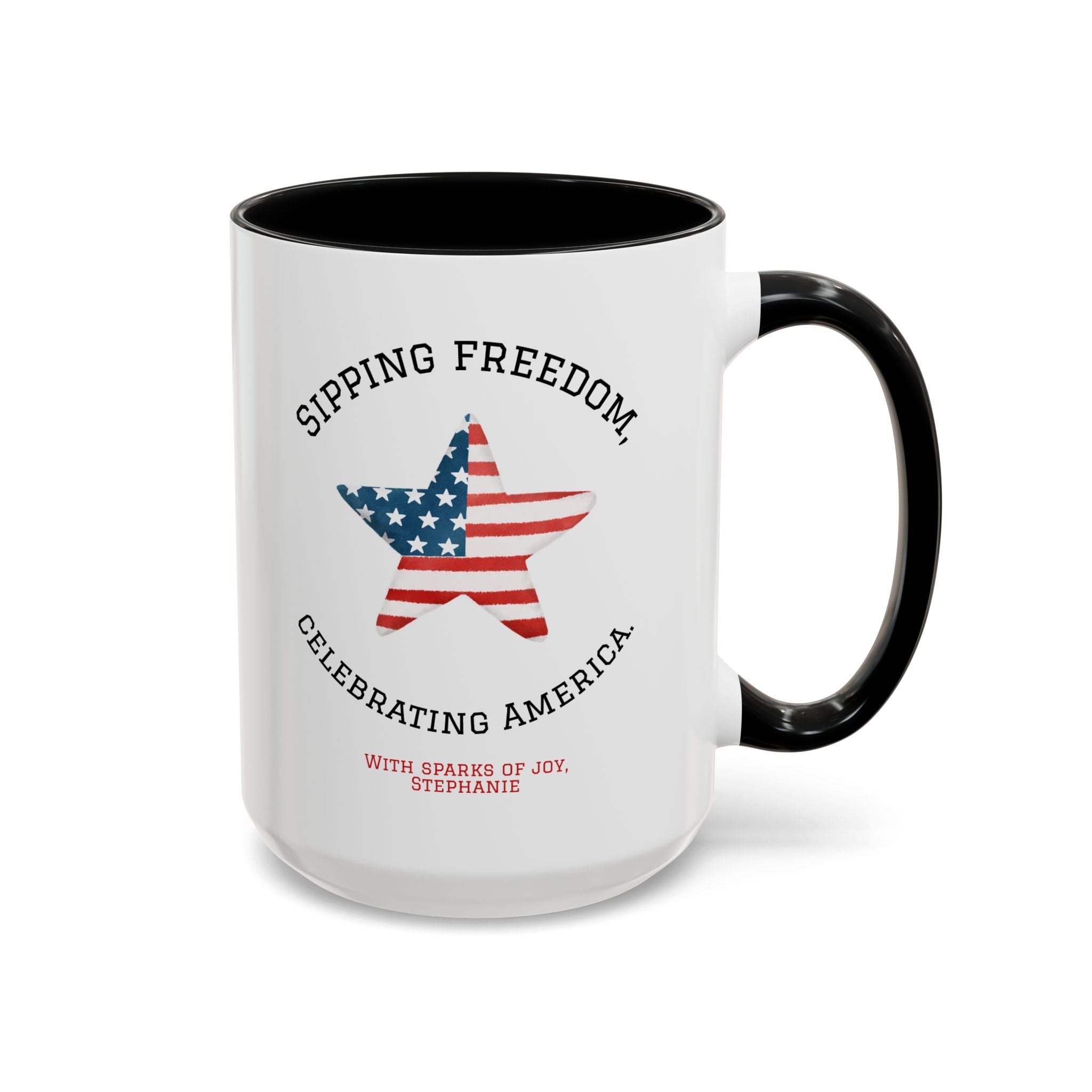 Personalized 4th of July Custom Name Independence Day Patriotic Gift Mug