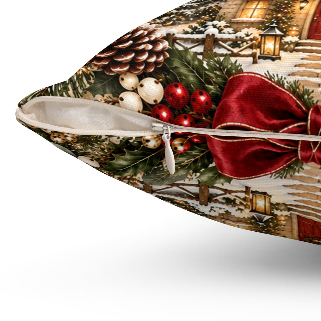 Personalized Newlywed Christmas Pillow Custom Couple Names and Year Holiday Gift