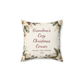 Personalized Grandma Christmas Pillow Custom Grandkids Names and Year Holiday Gift