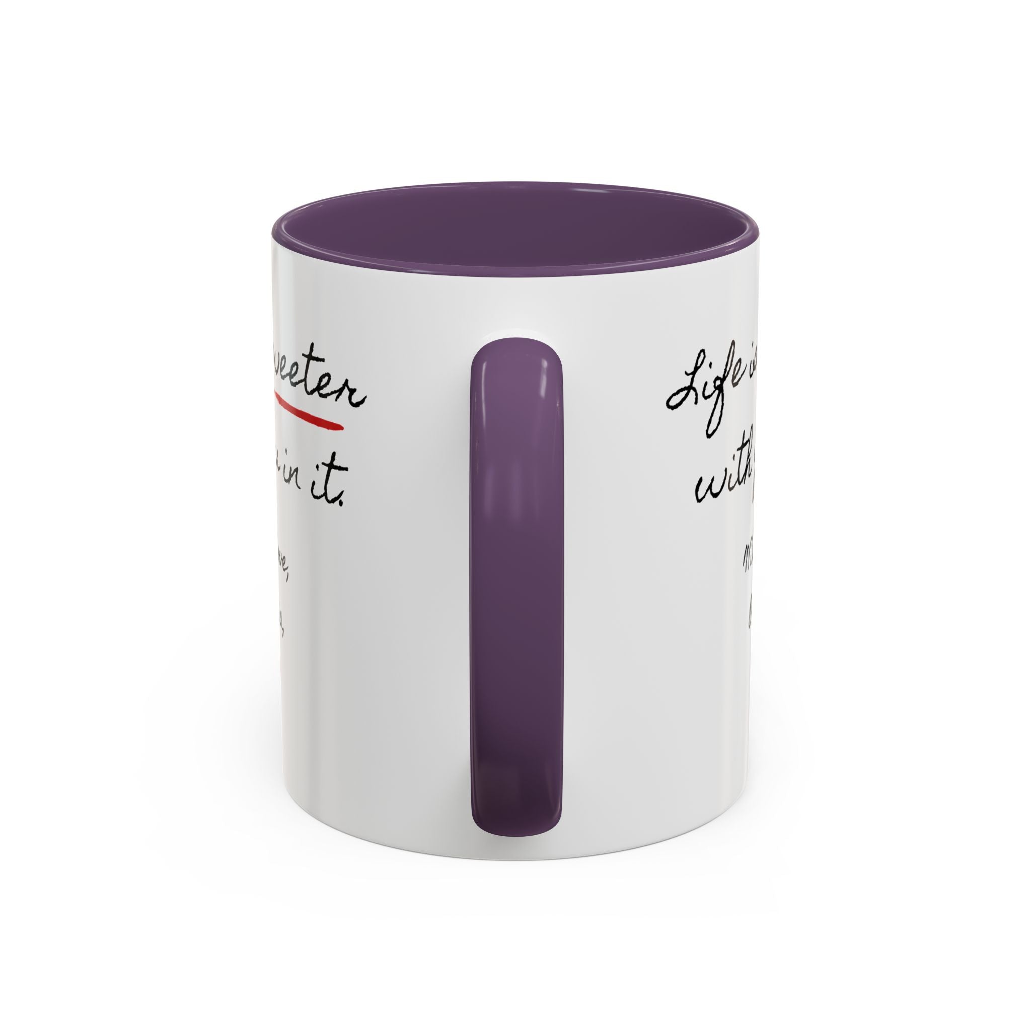 Copy of Personalized Heart Coffee Mug — "[Name], you’re the woman who makes my heart smile" (Accent 11/15oz)