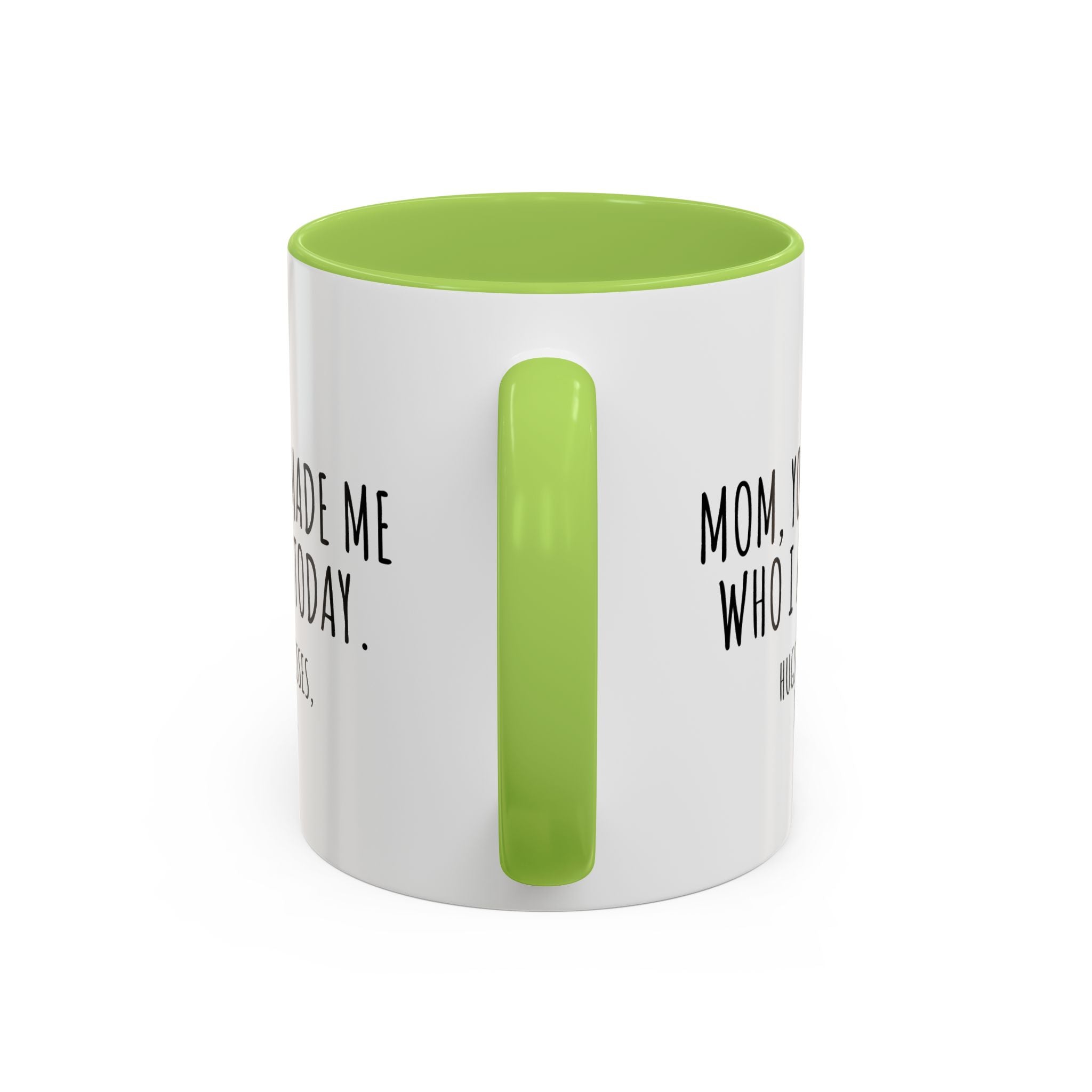 Copy of Personalized Heart Coffee Mug — "[Name], you’re the woman who makes my heart smile" (Accent 11/15oz)