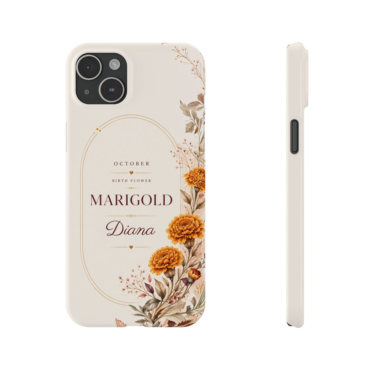 October Birth Flower Phone Case, Marigold – view 10