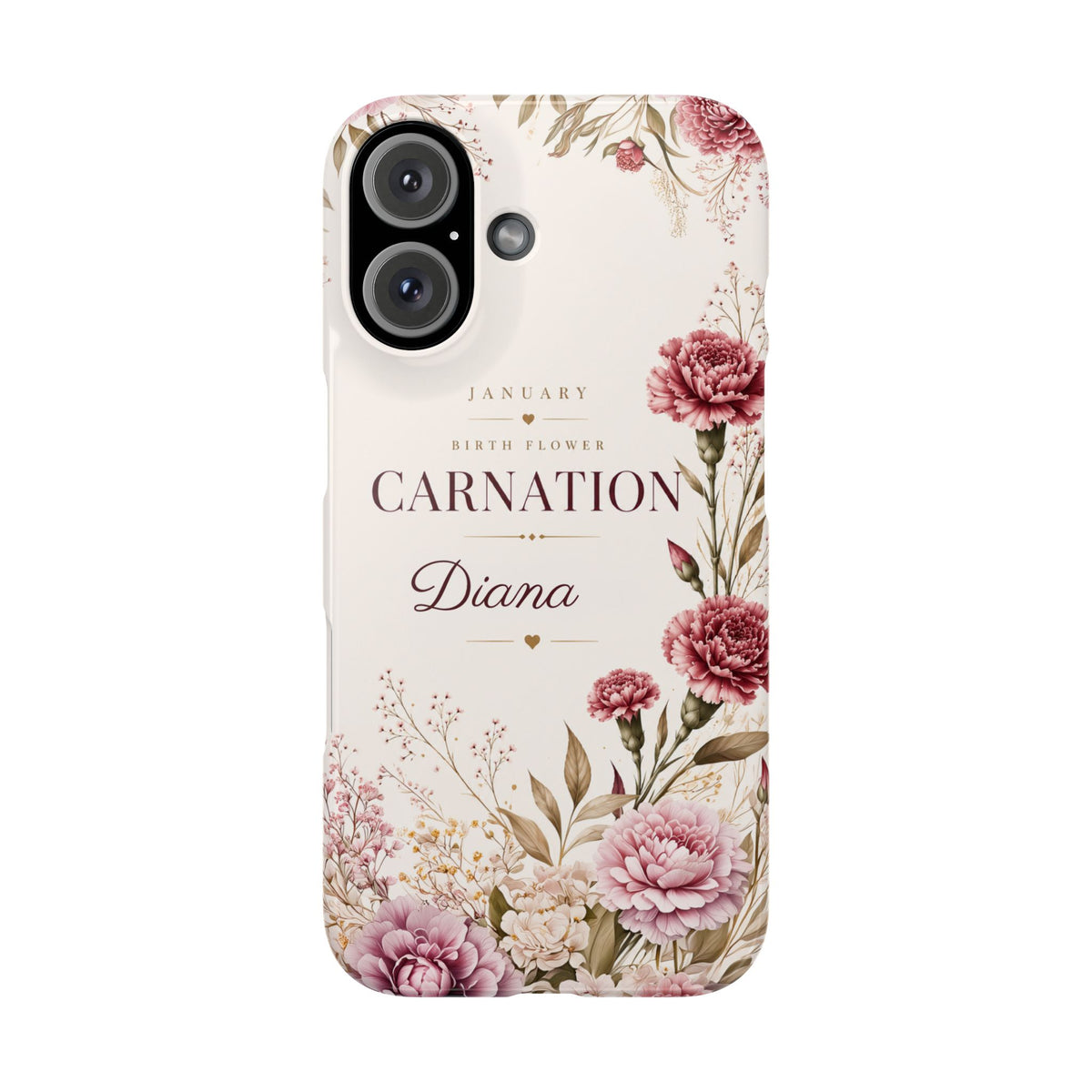 January Birth Flower Phone Case, Carnation – view 11