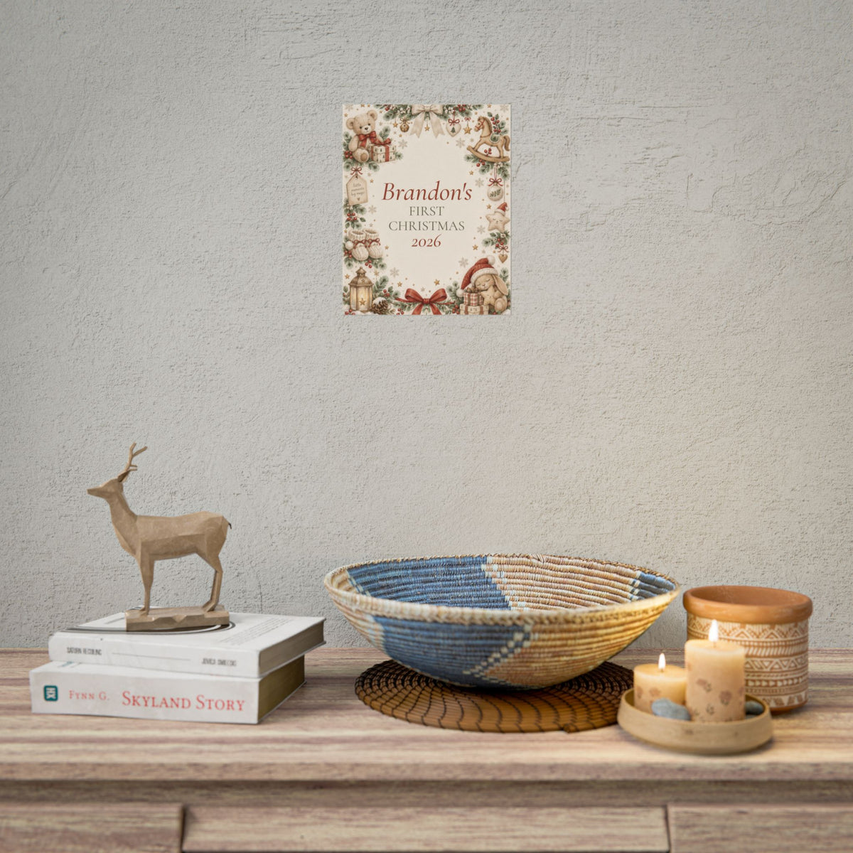 Baby's First Christmas Print, Name and Year – view 3