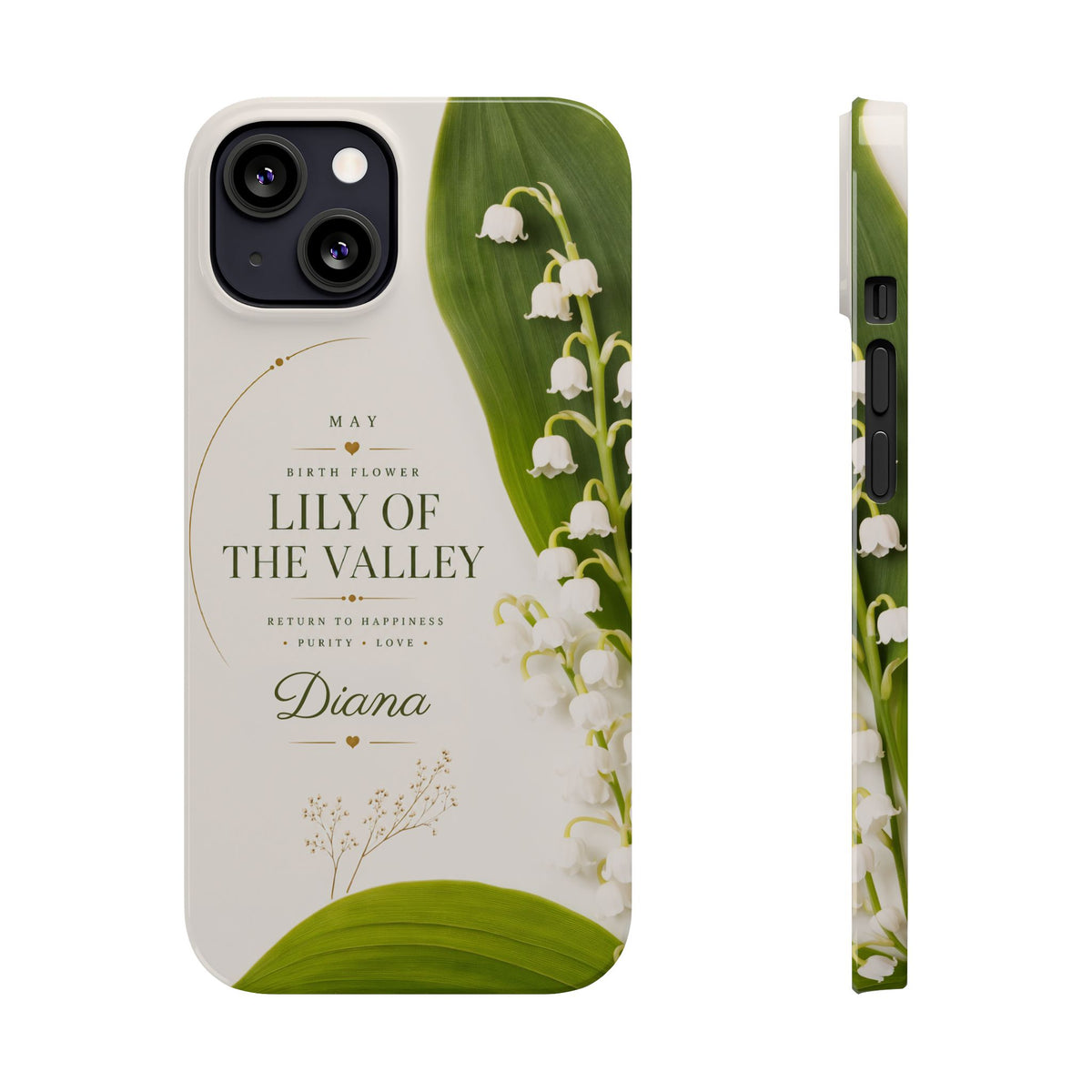May Birth Flower Phone Case, Lily of Valley – view 3