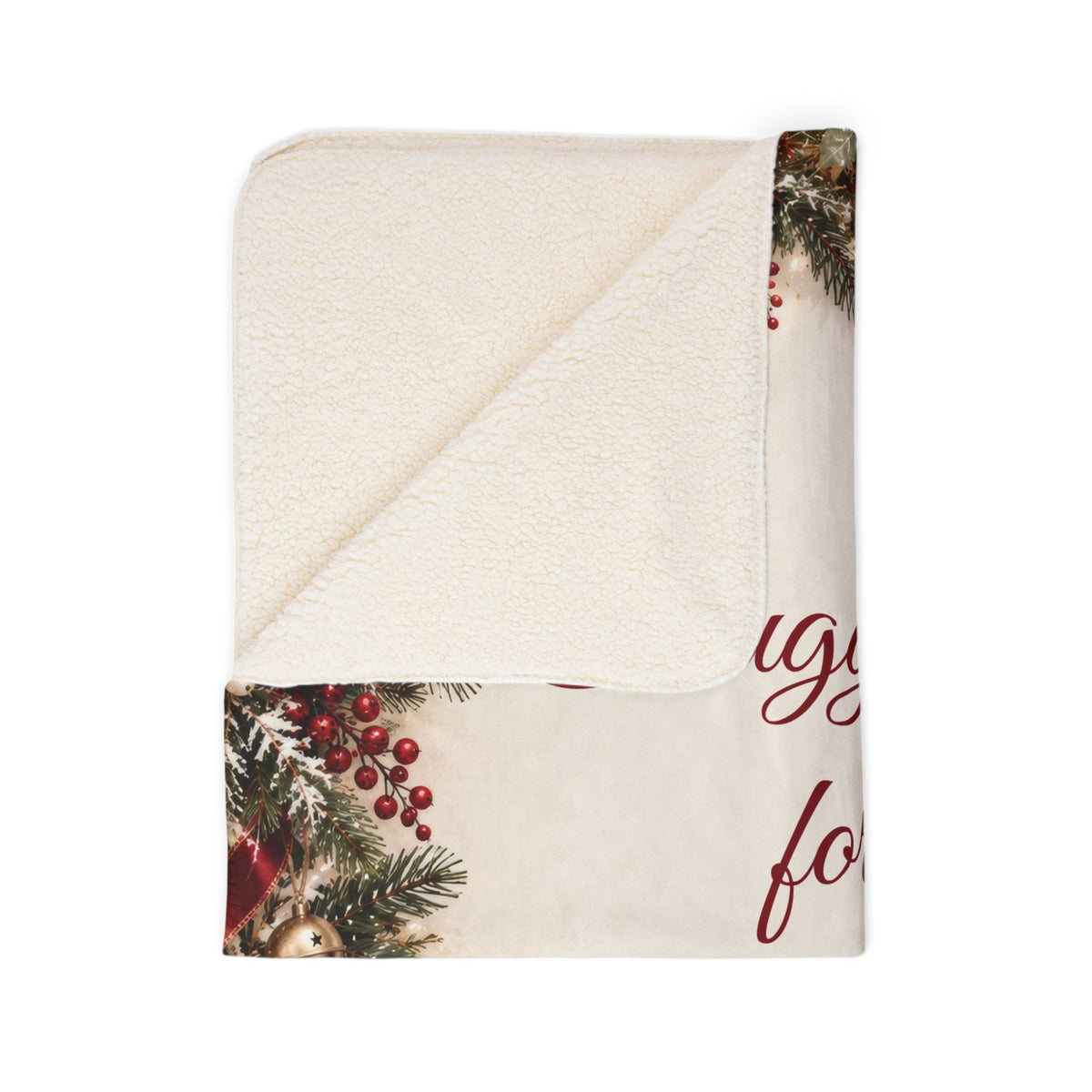 Personalized Couples Sherpa Blanket Custom Names Christmas Romantic Holiday Gift