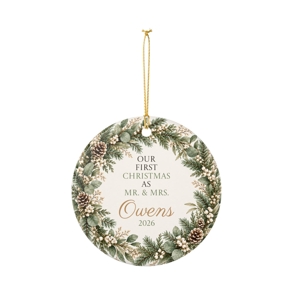 Personalized Couples First Christmas Ornament Holiday Keepsake